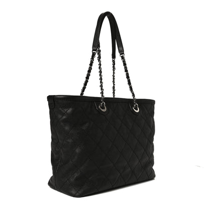 Chanel Grained Calfskin Quilted Small Daily Shopping Tote Black 3 of 17