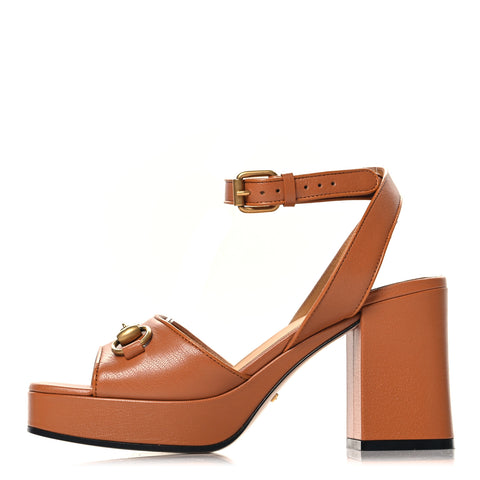 Quentin Granada Kid Horsebit 25/60mm Platform Sandals 37 Harness Brown