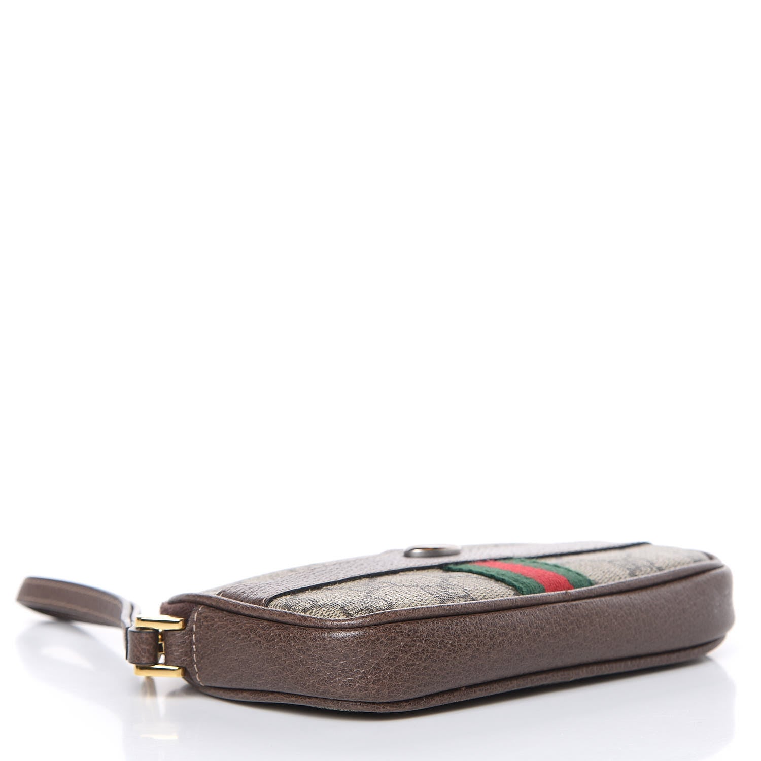 Gucci GG Supreme Monogram Ophidia Phone Case Wristlet Brown 4 of 11