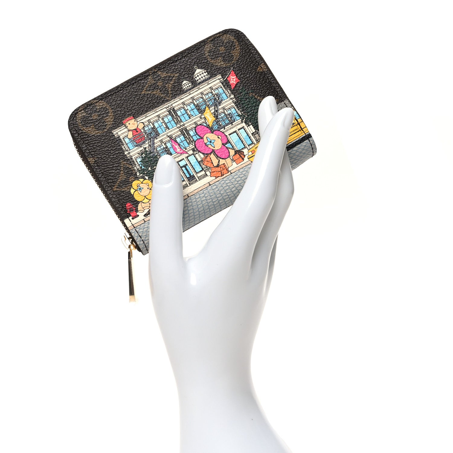 Louis Vuitton Monogram 2022 Christmas Animation New York Soho Zippy Coin Purse Yellow 2 of 10
