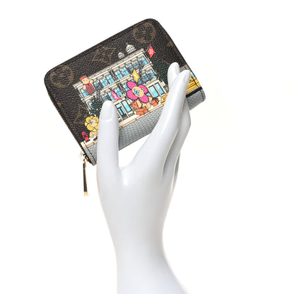 Louis Vuitton Monogram 2022 Christmas Animation New York Soho Zippy Coin Purse Yellow 2 of 10