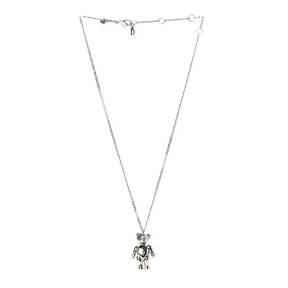 Christian Dior Teddy Bear Necklace Silver 3 of 7