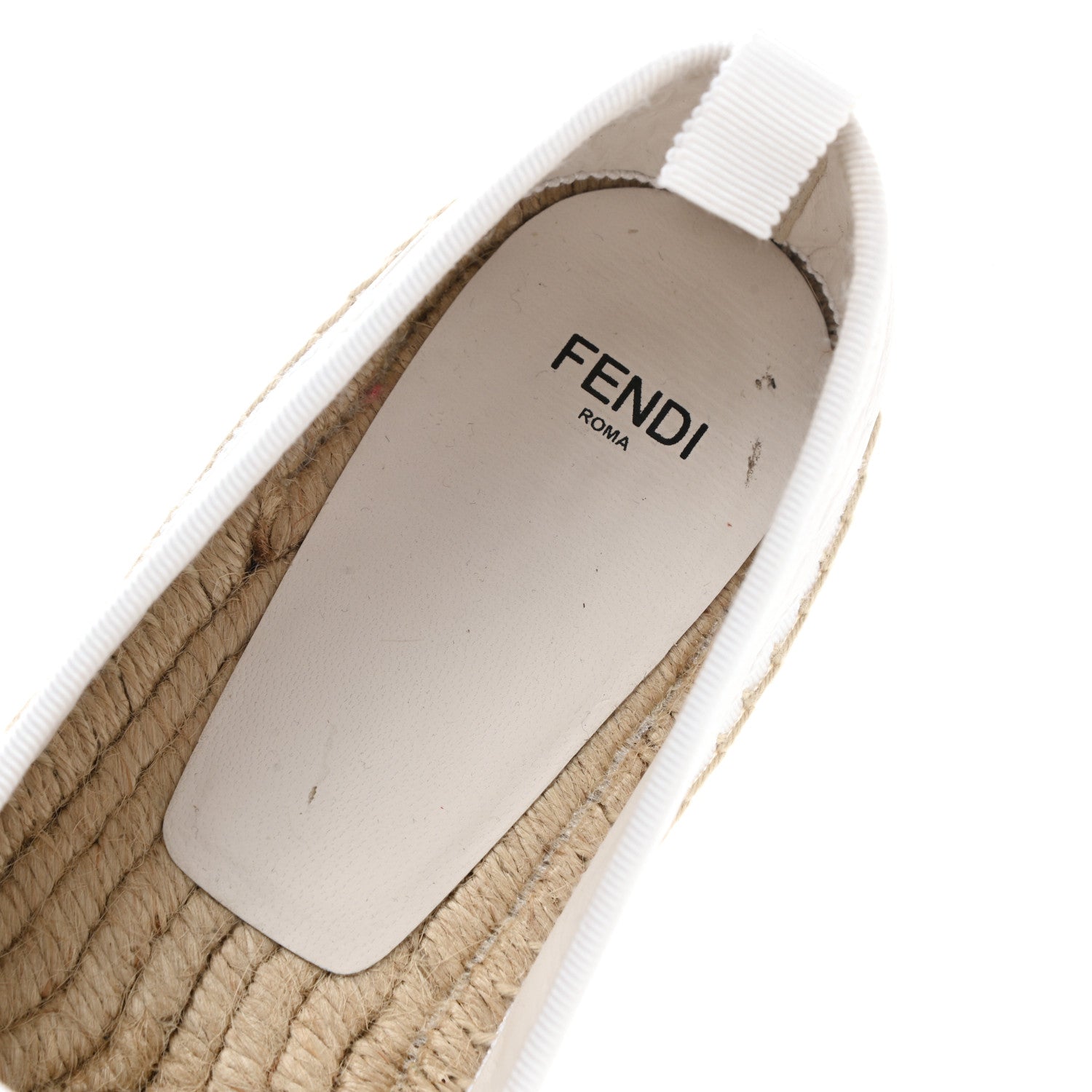 Fendi Nappa FF Embossed Espadrilles 41 Snow 8 of 12