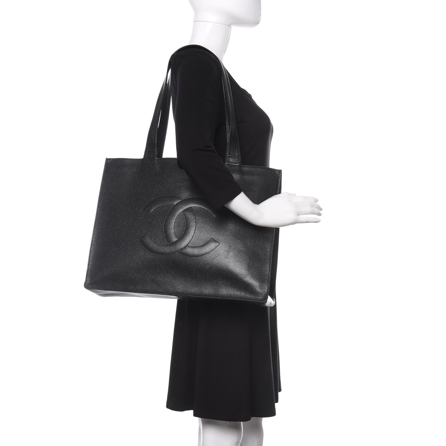 Chanel Caviar CC Tote Black 2 of 11