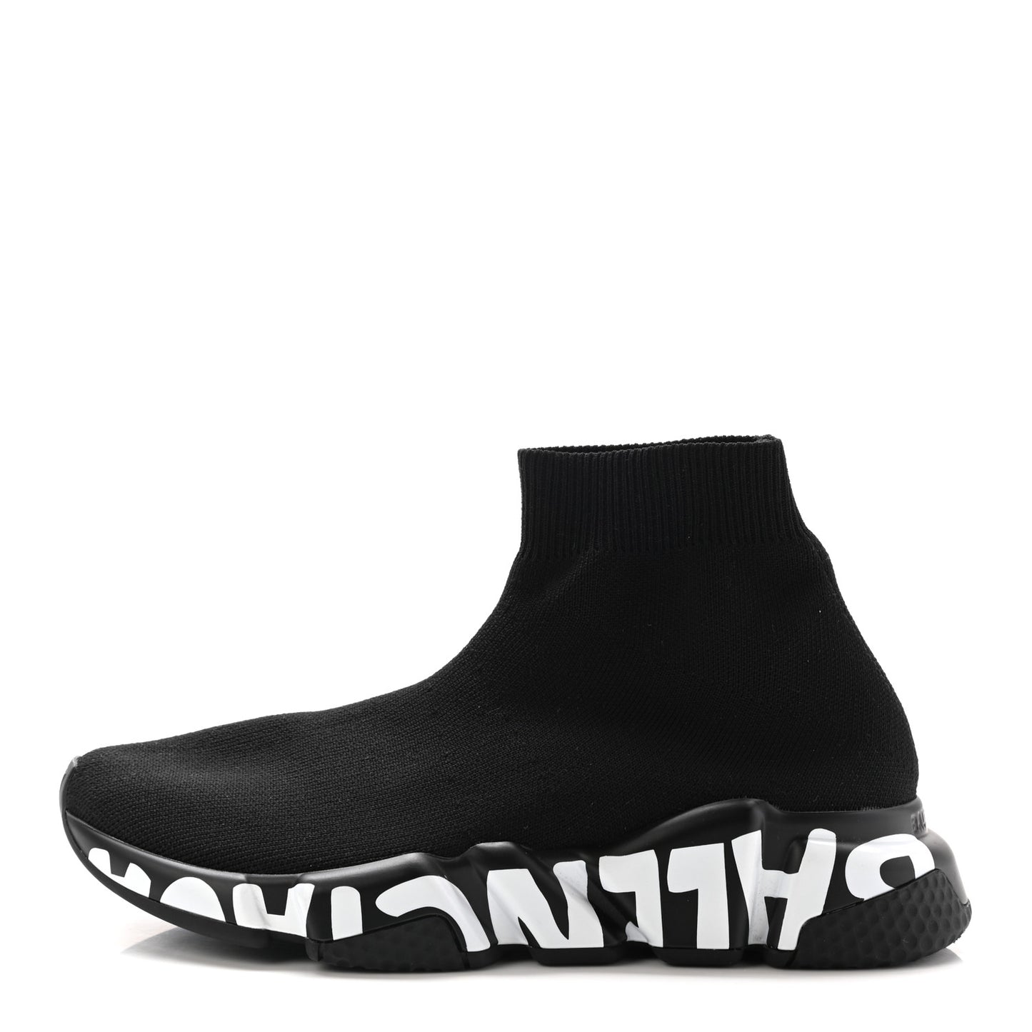 Neoprene Knit Womens Speed Graffiti Sneakers 36 Black White