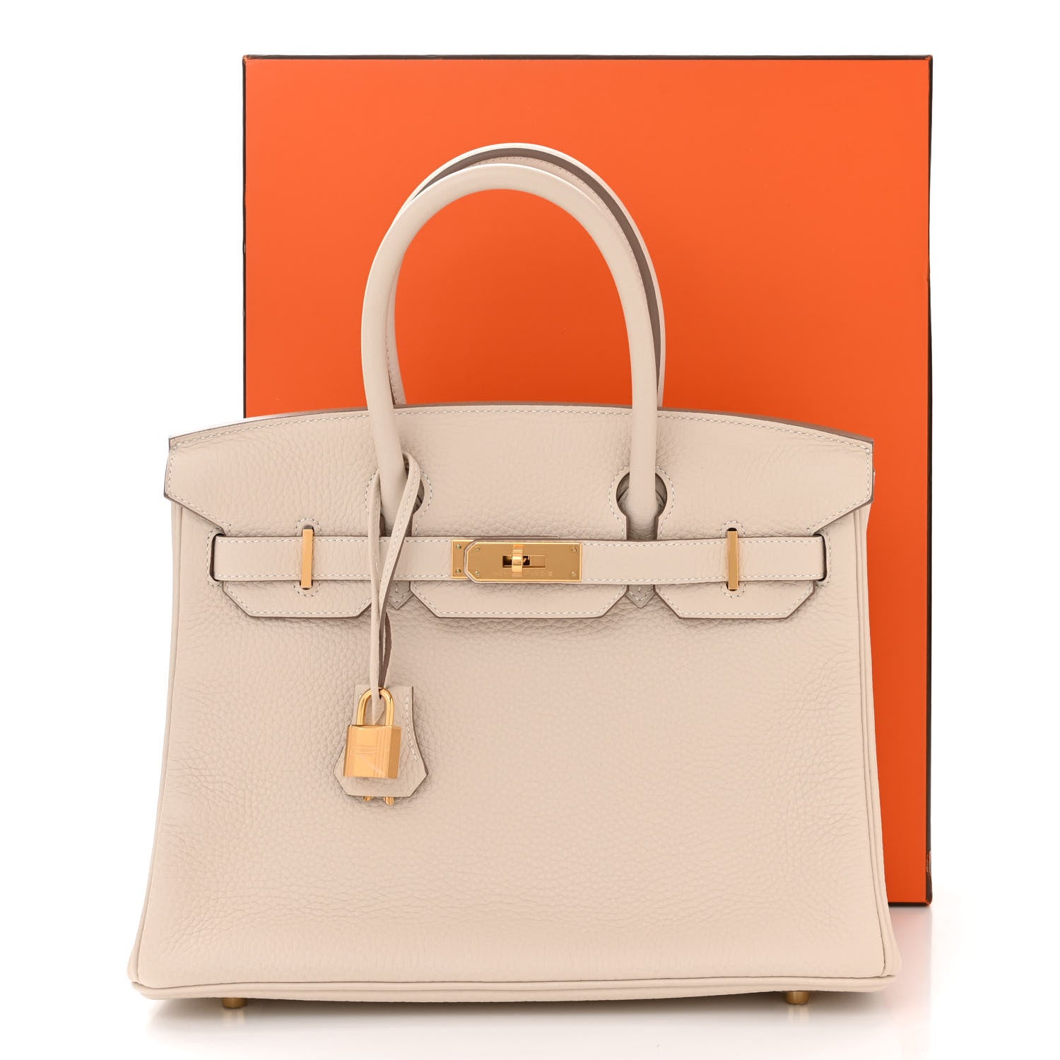 Hermes Taurillon Clemence Birkin 30 Craie 11 of 11