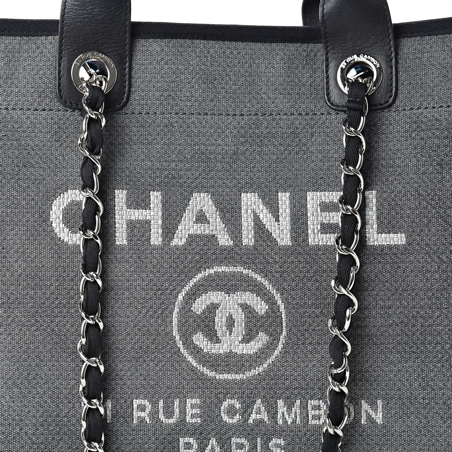 Canvas Large Deauville Tote Grey