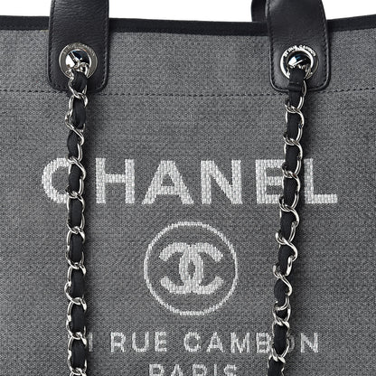 Chanel Canvas Large Deauville Tote Grey 8 of 10