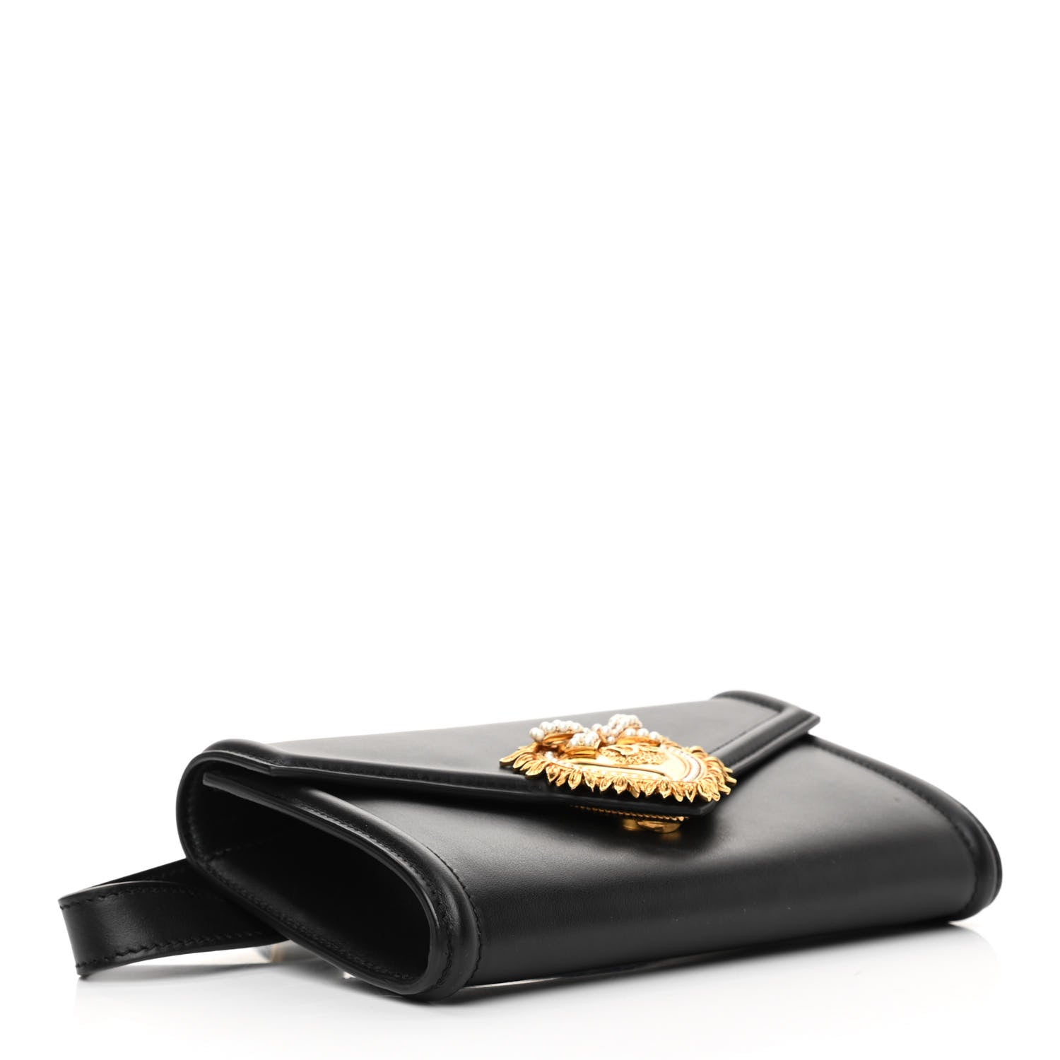 Dolce & Gabbana Agnello Vitello Devotion Belt Bag Black 4 of 11
