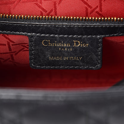 Christian Dior Lambskin Cannage Medium Lady Dior Black 6 of 15