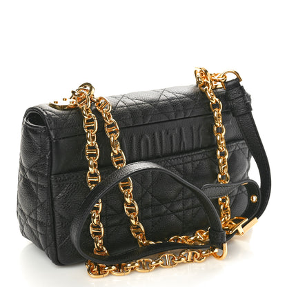 Christian Dior Calfskin Cannage Small Caro Bag Black 3 of 11