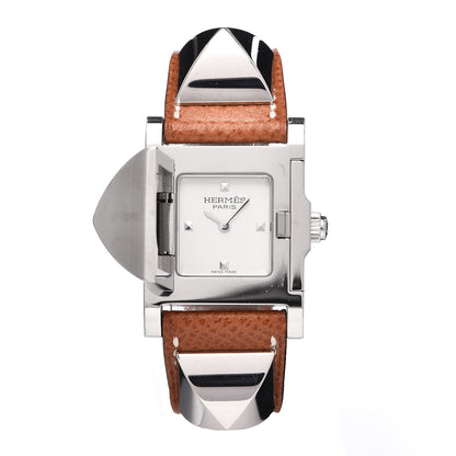 Hermes Stainless Steel Epsom 23mm Medor Quartz Watch Gold 1 of 8