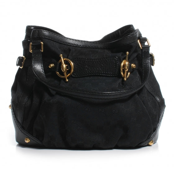 Monogram Medium Jockey Tote Black
