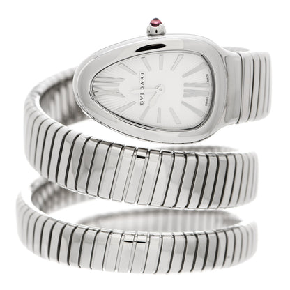 Bulgari Stainless Steel 35mm Serpenti Tubogas Double Spiral Quartz Watch 2 of 5