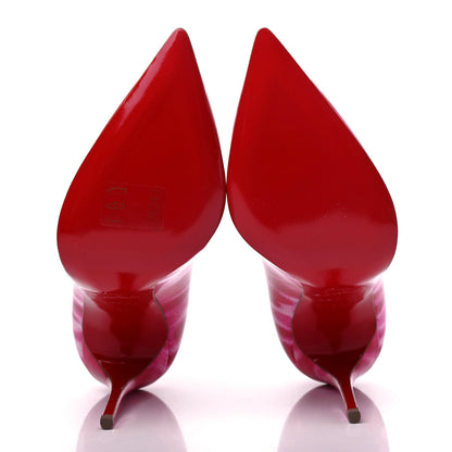 Christian Louboutin Patent Glittart Pigalle Follies 100 Pumps 36 Shocking Pink 5 of 10