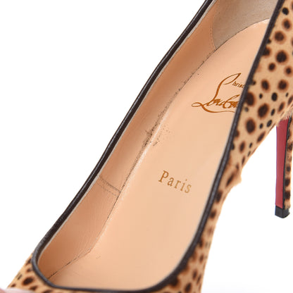 Christian Louboutin Pony Hair Jungle Leopard Print FIfi 85 Pumps 37.5 Sahara 9 of 10