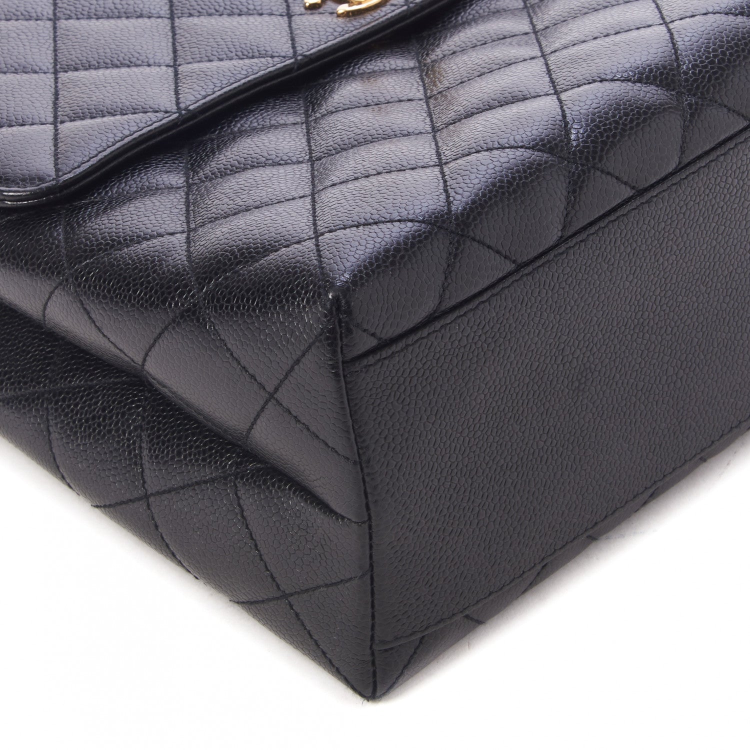 Chanel Caviar Quilted Jumbo Kelly Flap Black 6 of 10