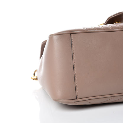 Gucci Calfskin Matelasse Small GG Marmont Top Handle Shoulder Bag Porcelain Rose 6 of 20