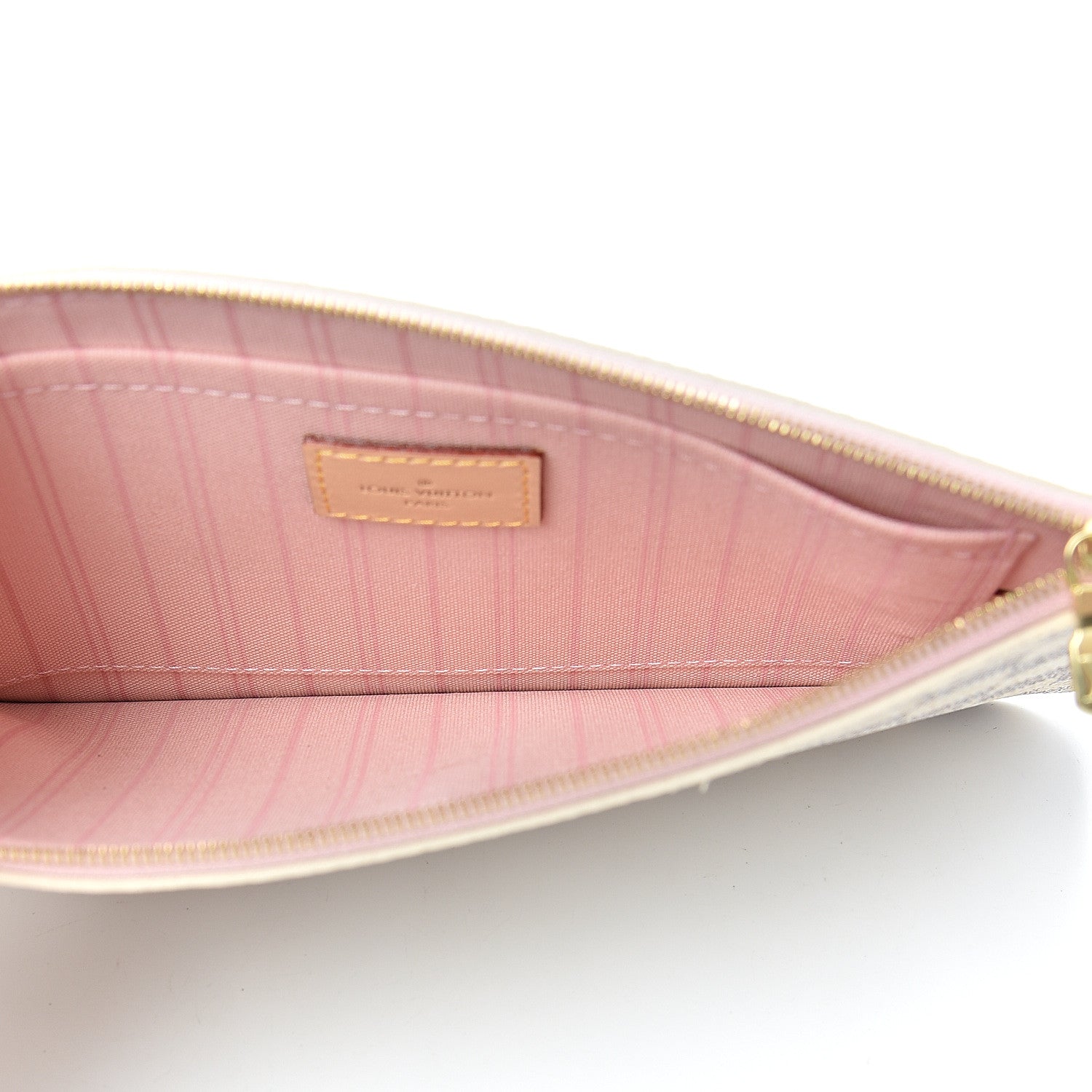 Louis Vuitton Damier Azur Neverfull MM GM Pochette Rose Ballerine 5 of 8