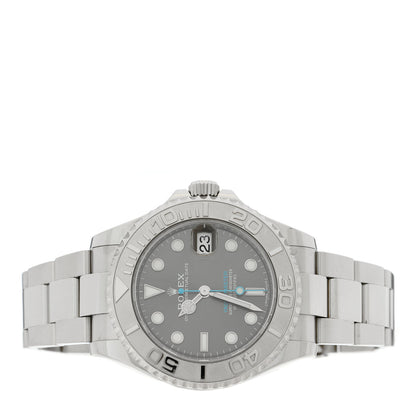 Rolex Stainless Steel Platinum 37mm Oyster Perpetual Date Yacht-Master Watch Slate 268622 2 of 5