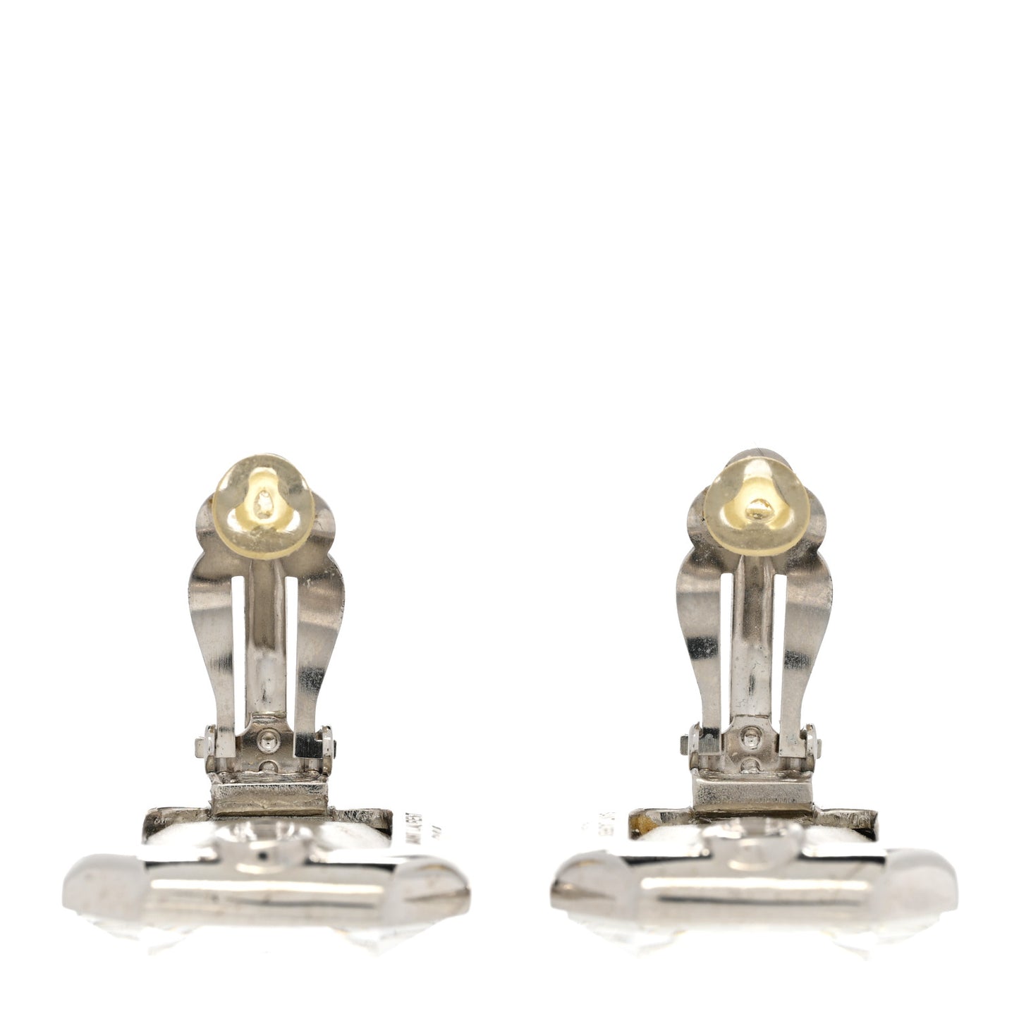 Crystal Smoking Clip On Earrings Silver