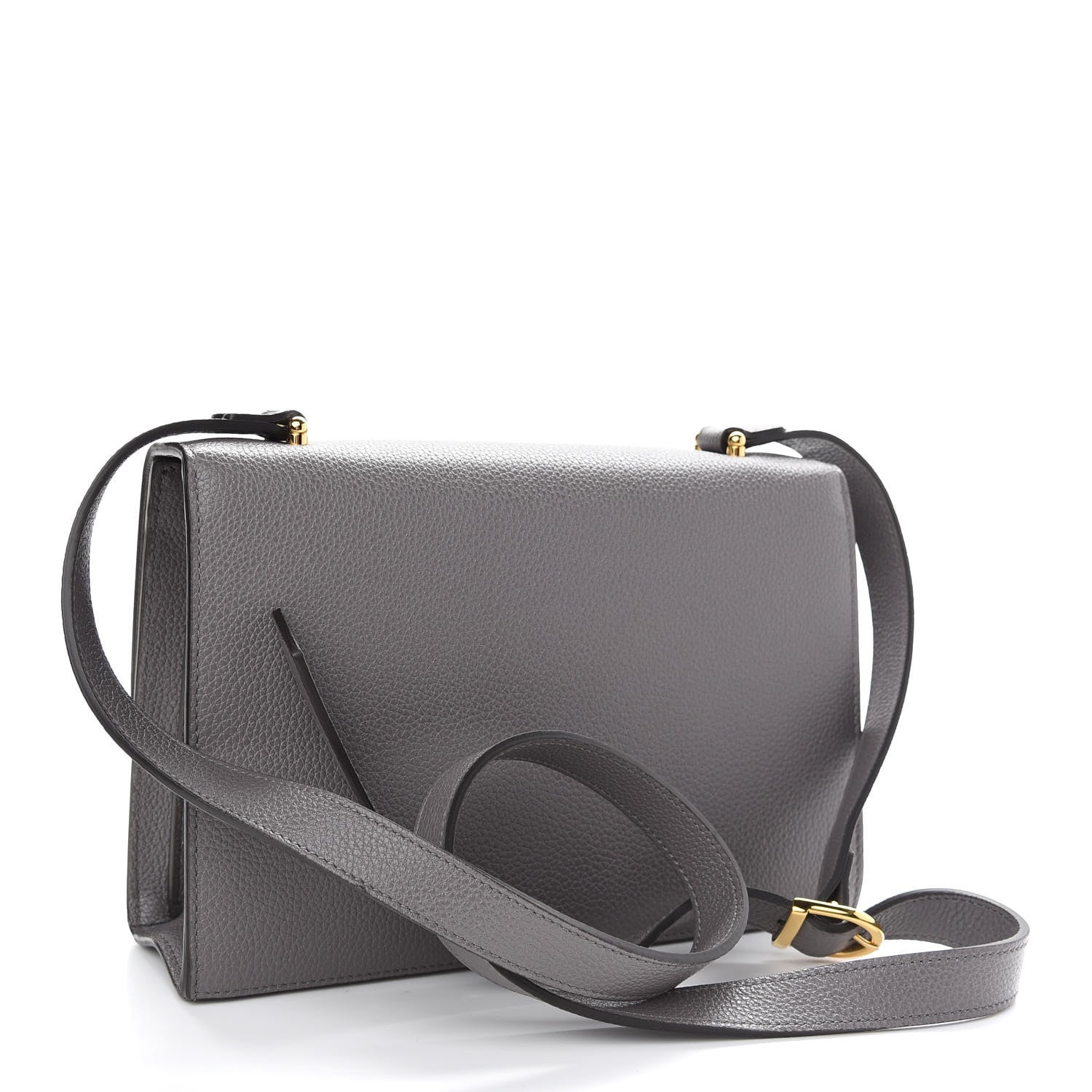 Gucci Grainy Calfskin Small Zumi Shoulder Bag Dusty Grey 3 of 9