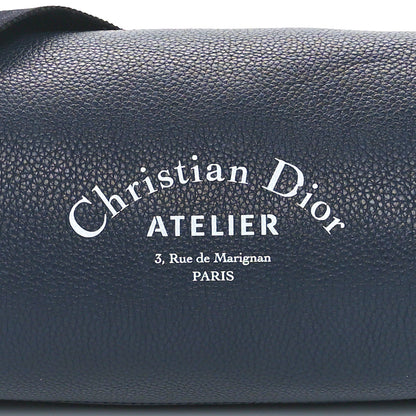 Christian Dior HOMME Grained Calfskin Mens Roller Pouch Blue 5 of 9