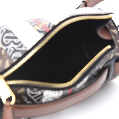 Burberry E-Canvas Monogram Stripe The Barrel Bag Bridle Brown 4 of 10