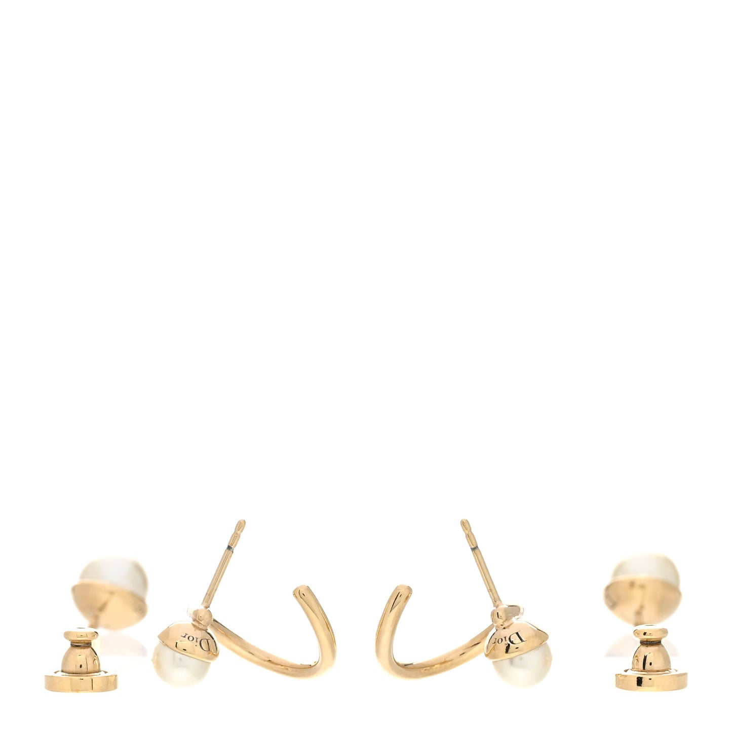 Pearl Mise En Dior Tribal Drop Earrings Gold