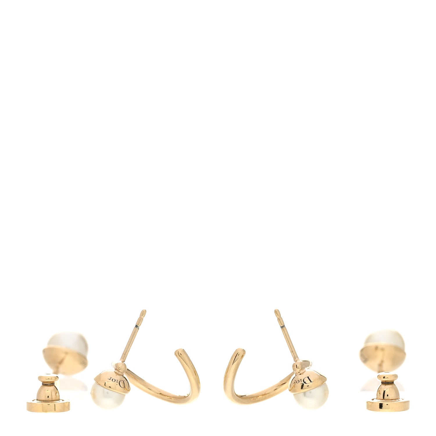Christian Dior Pearl Mise En Dior Tribal Drop Earrings Gold 3 of 4