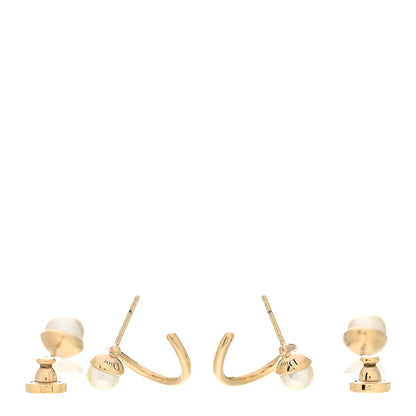 Christian Dior Pearl Mise En Dior Tribal Drop Earrings Gold 3 of 4