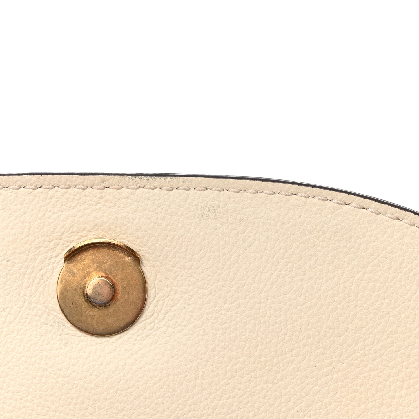 Calfskin Suede Medium Nile Bracelet Bag Off White