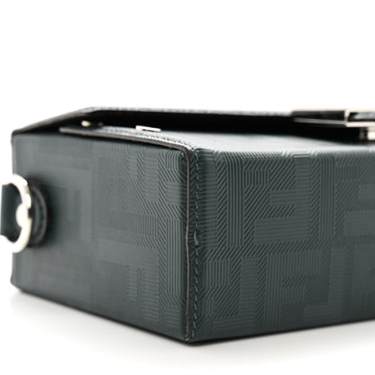 Fendi Vitello King FF Lines Embossed Baguette Soft Trunk Verde Inglese 9 of 10