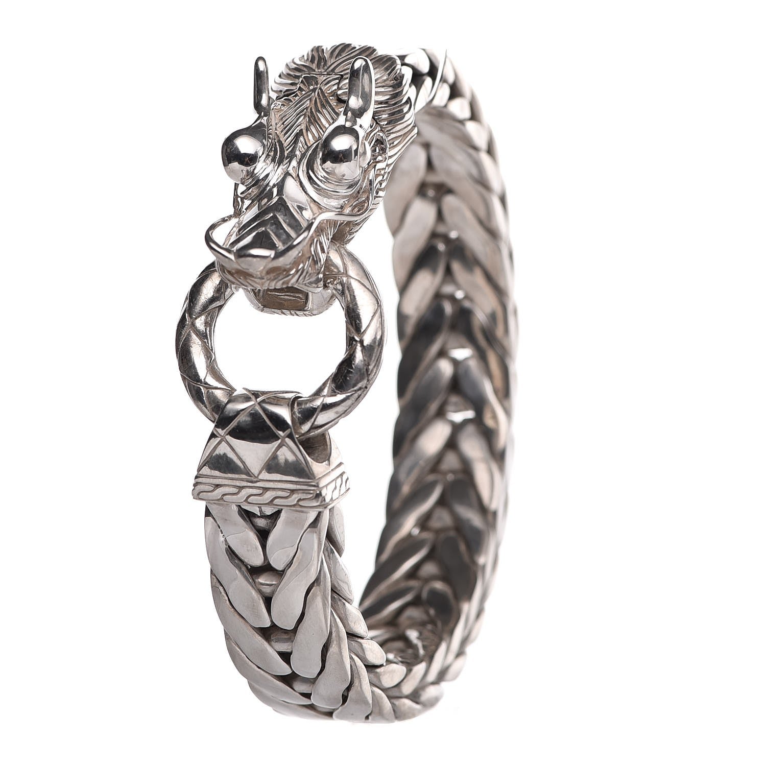 John Hardy Sterling Silver 15mm Legends Naga Dragon Station Bracelet 1 of 7