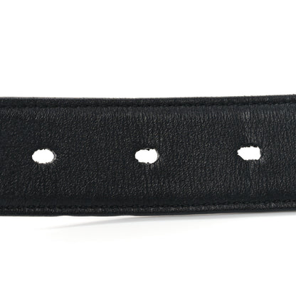 Saint Laurent Lambskin Monogram Cassandre Square Buckle Belt 100 40 Black 3 of 5