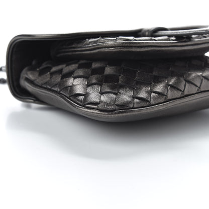 Bottega Veneta Nappa Intrecciato Front Pocket Flap With Chain Dark Silver 6 of 9