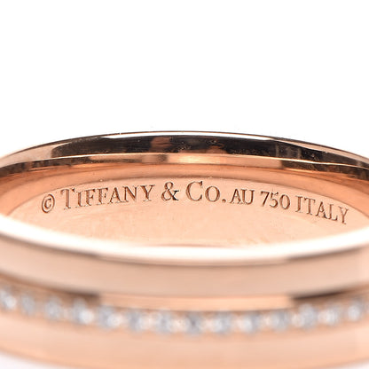 Tiffany 18K Rose Gold Diamond T Two Ring 47 4 4 of 4