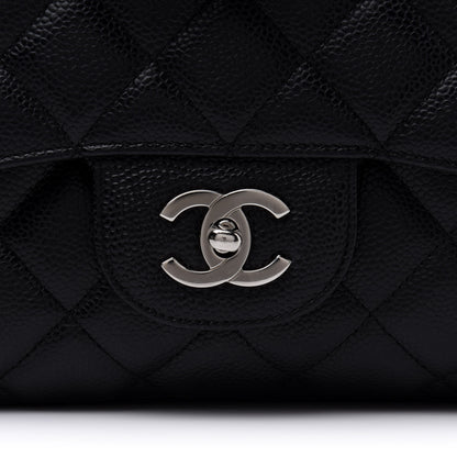 Chanel Caviar Quilted Jumbo Single Flap Black 8 of 12