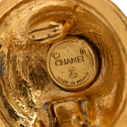 Chanel Round CC Clip On Earrings Gold 4 of 6