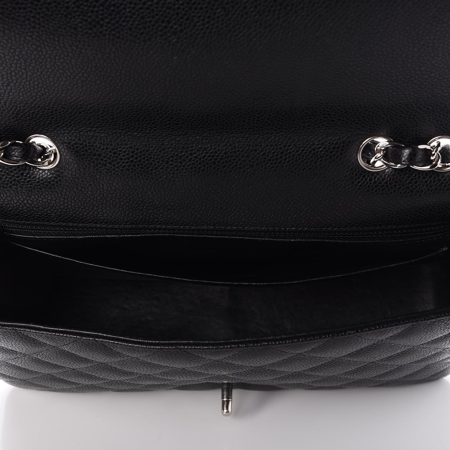 Caviar Quilted Jumbo Single Flap Black