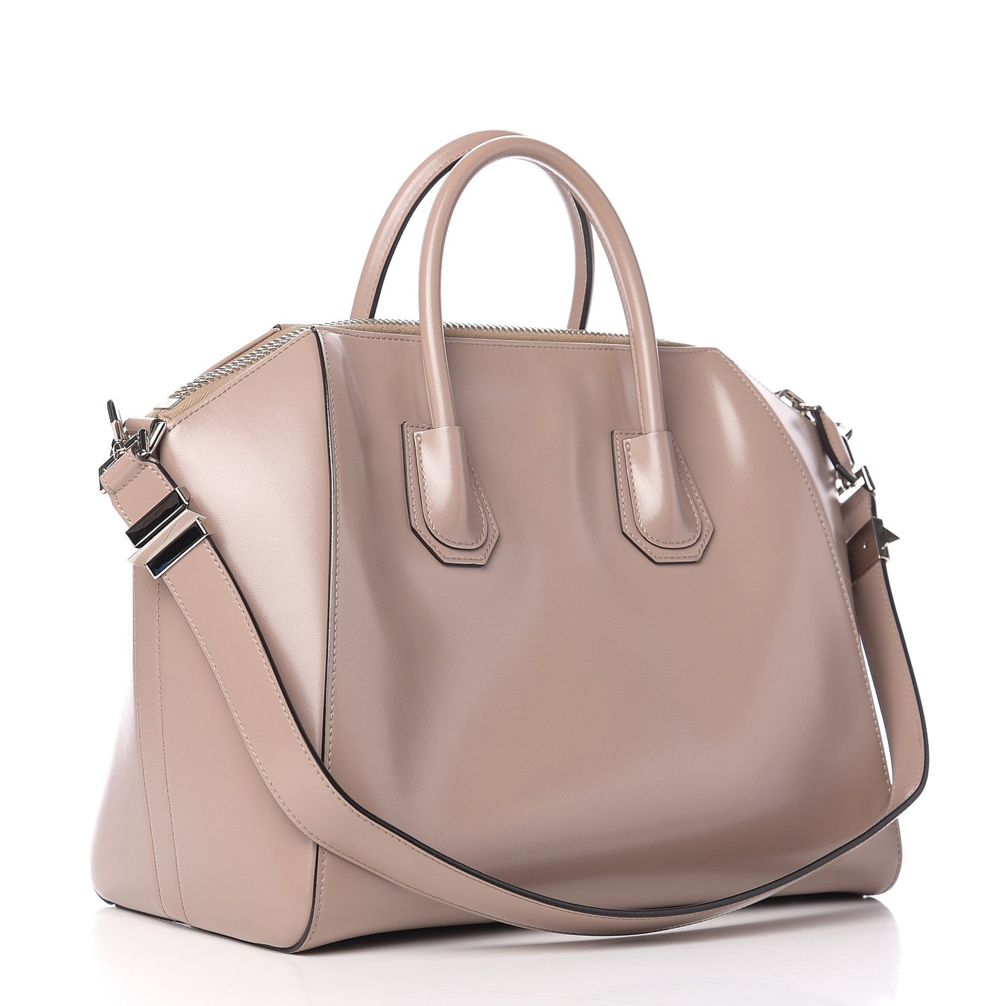 Shiny Lord Calfskin Medium Antigona Taupe
