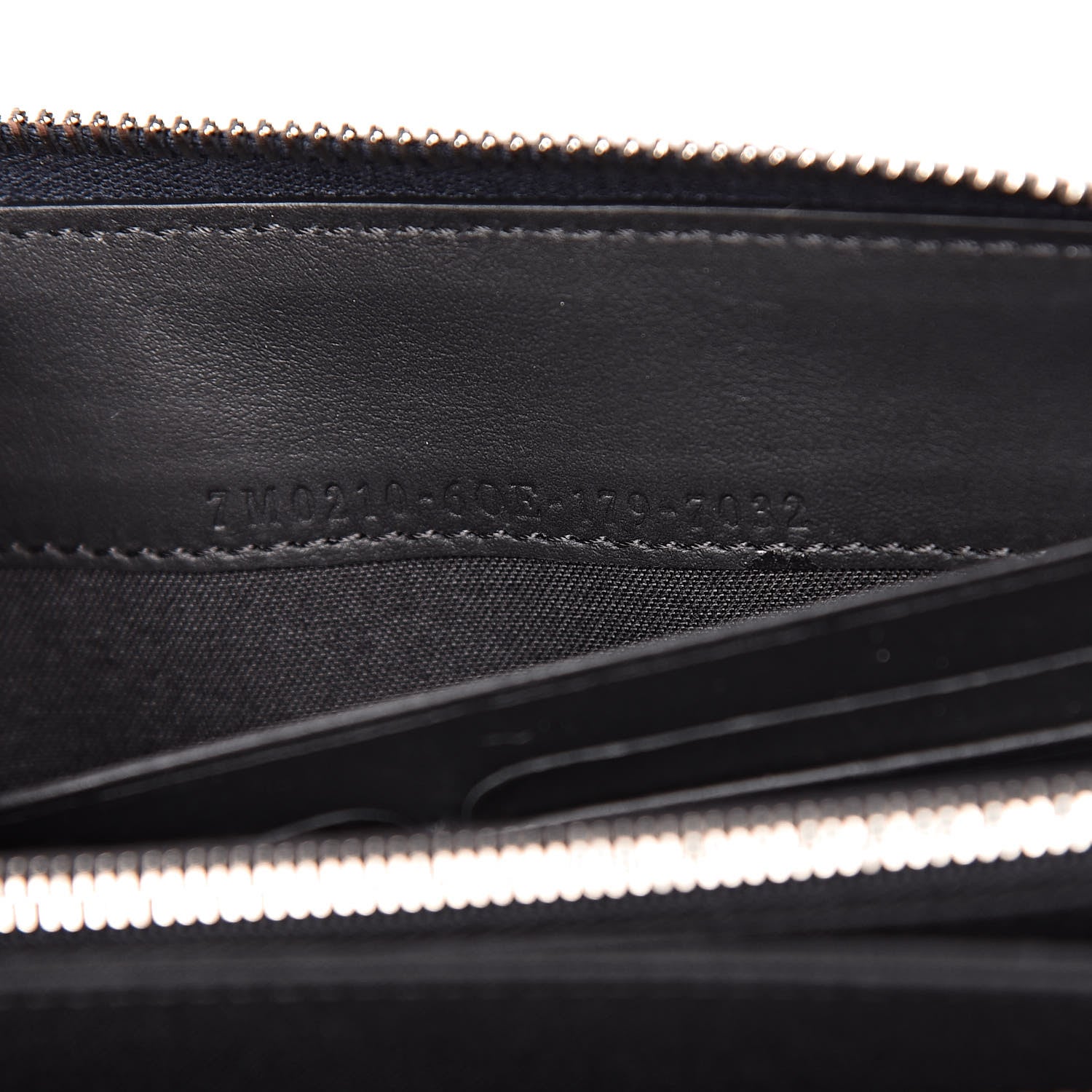 Fendi Vitello Century Vocabulary Blue Zip Around Wallet Blue Lavagna 9 of 10