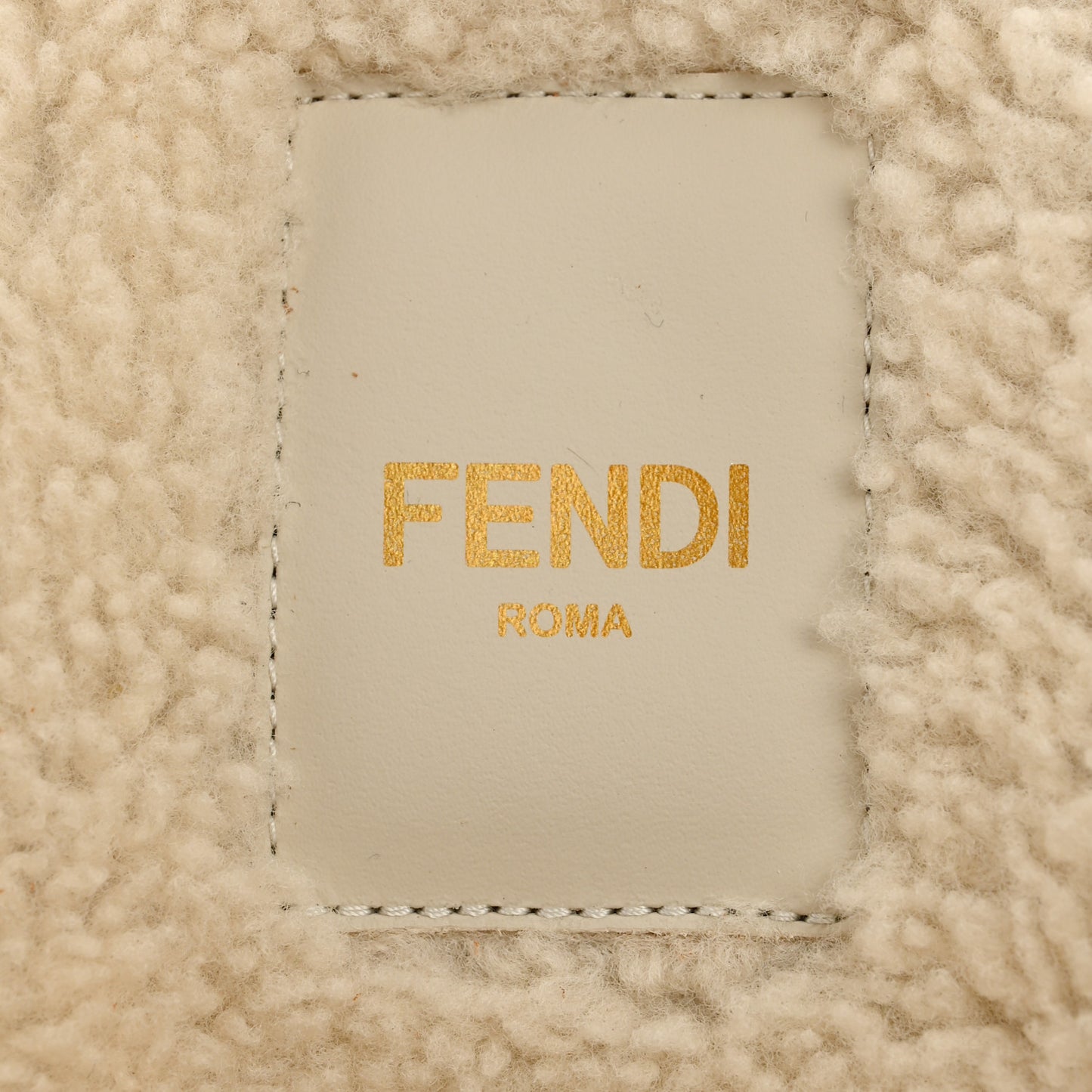 Suede Shearling Fendi Feel Buckled Clogs 36 Caramel Latte