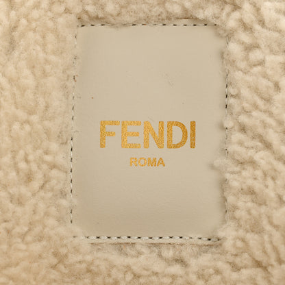 Fendi Suede Shearling Fendi Feel Buckled Clogs 36 Caramel Latte 7 of 9