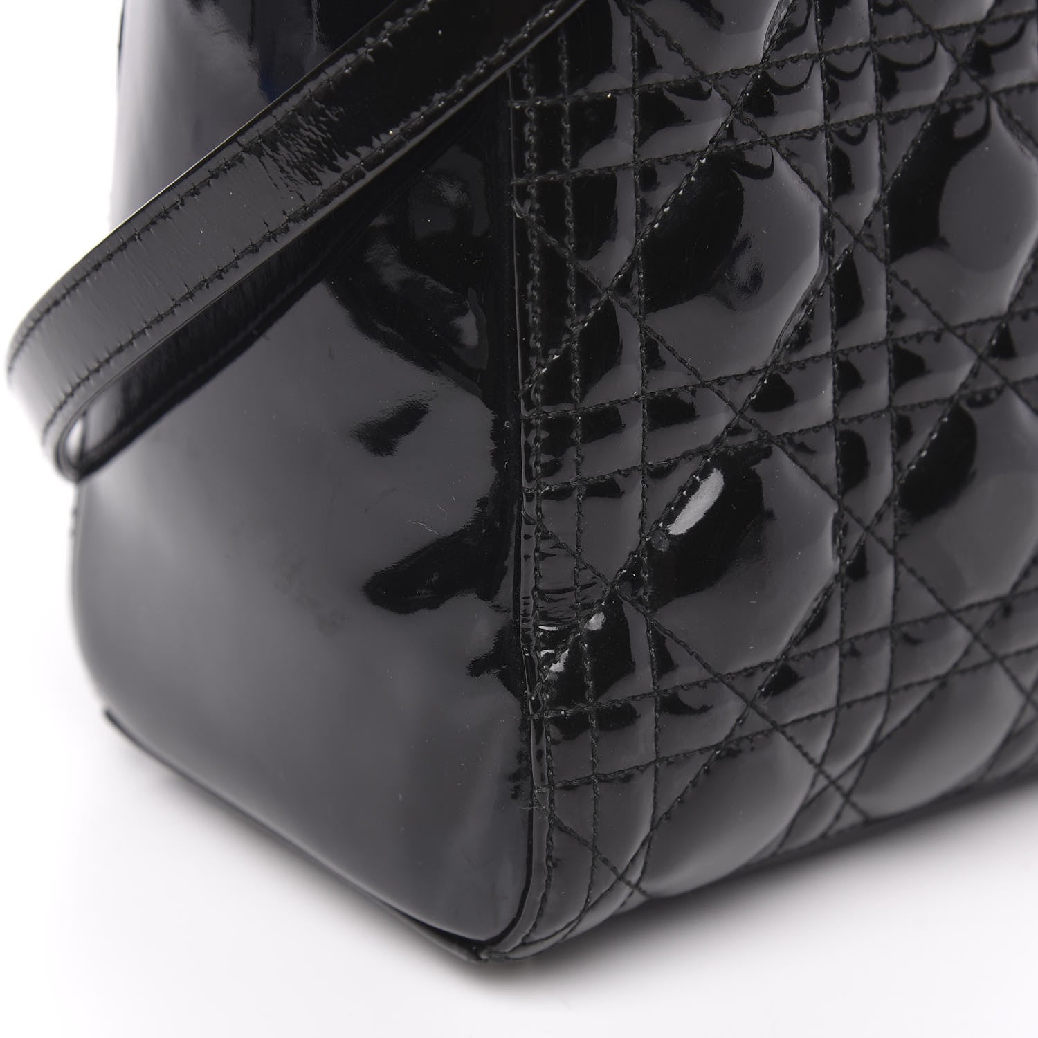 Christian Dior Patent Cannage Medium Lady Dior Black 12 of 13