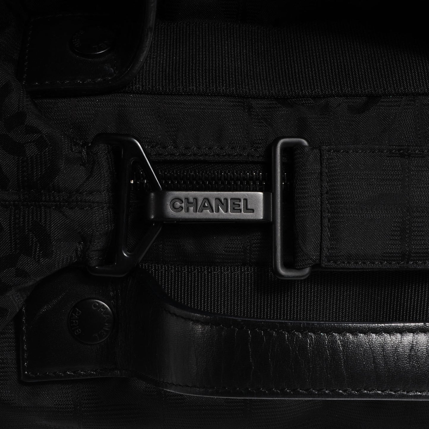 Nylon Travel Duffel Bag Black