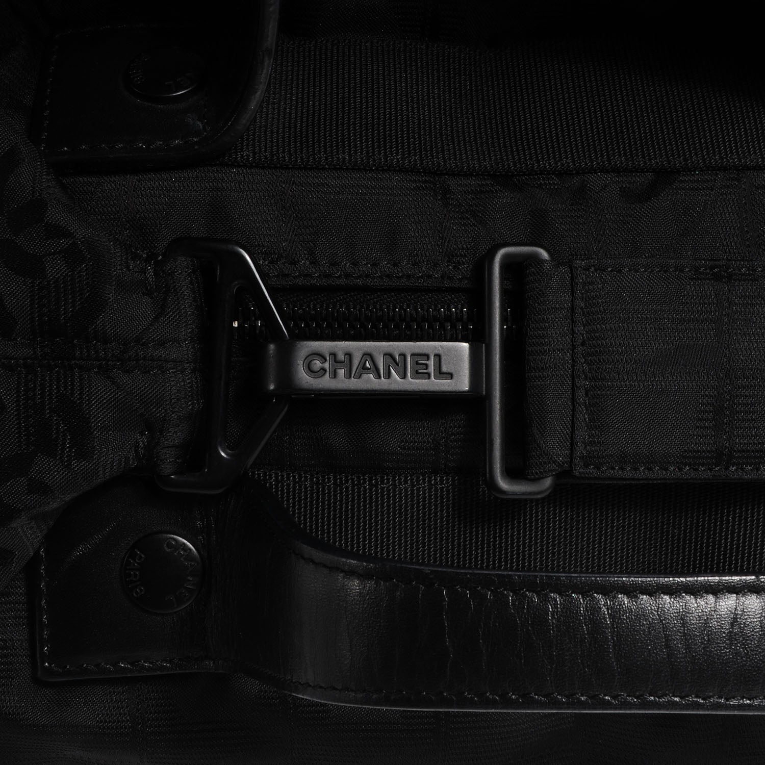 Chanel Nylon Travel Duffel Bag Black 8 of 8
