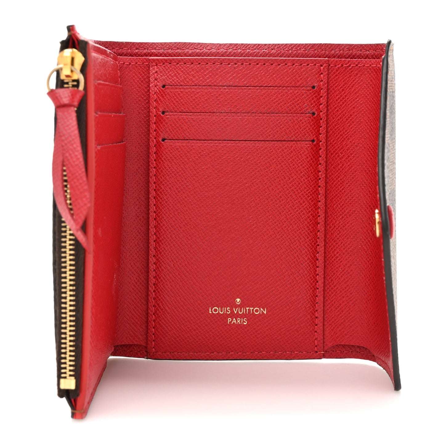 Damier Ebene Victorine Wallet Cherry