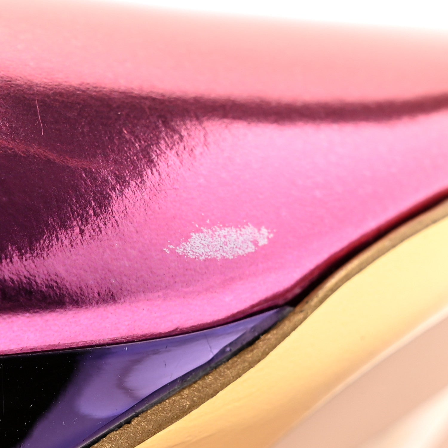 Chanel Laminated Calfskin Wedge Mules 35.5 Pink Orange Yellow 11 of 12