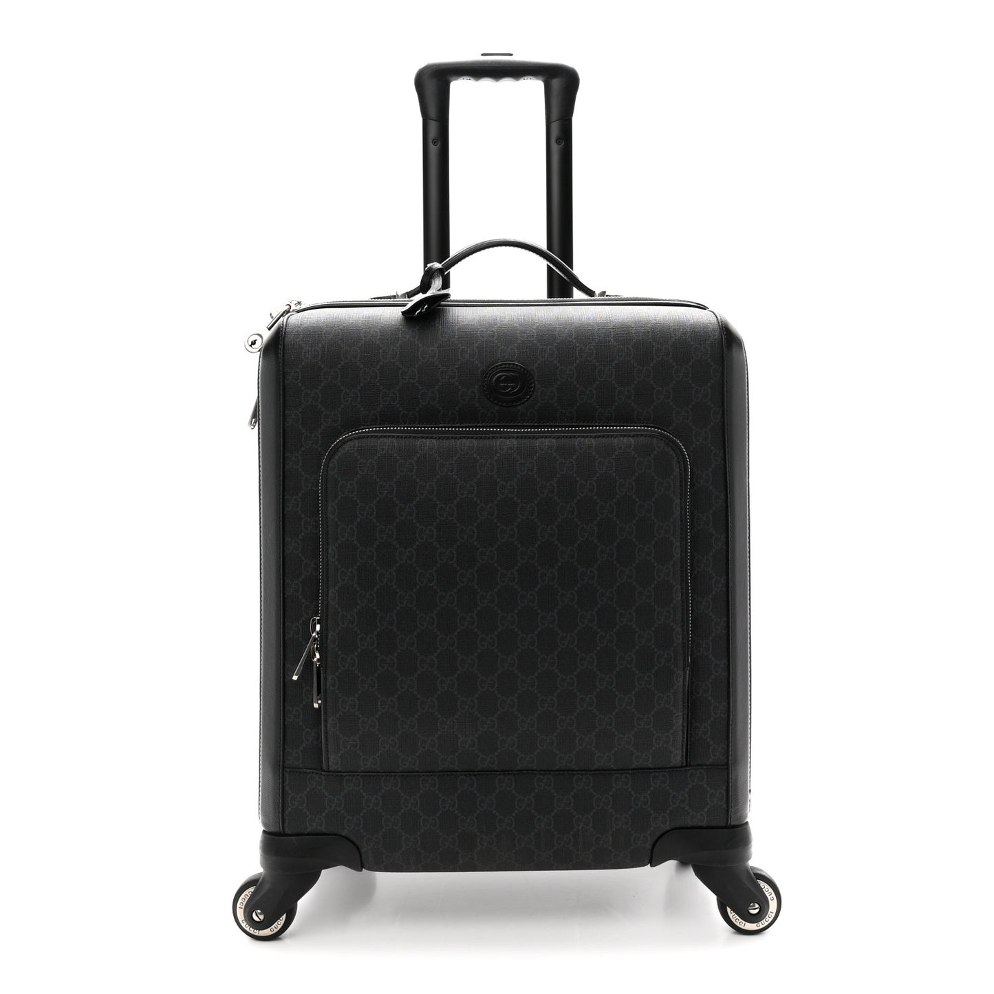 GG Supreme Monogram Calfskin Carry On Trolley Black